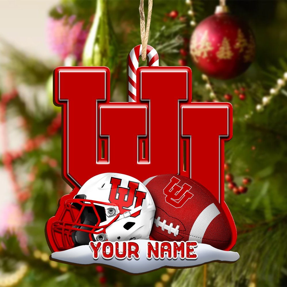 Alternative view of Utah Utes Sport Wooden Ornament 2024 Version Customized Your Name, Christmas Gifts For Sport Fan, Christmas Decorations Sport ETHY-53468