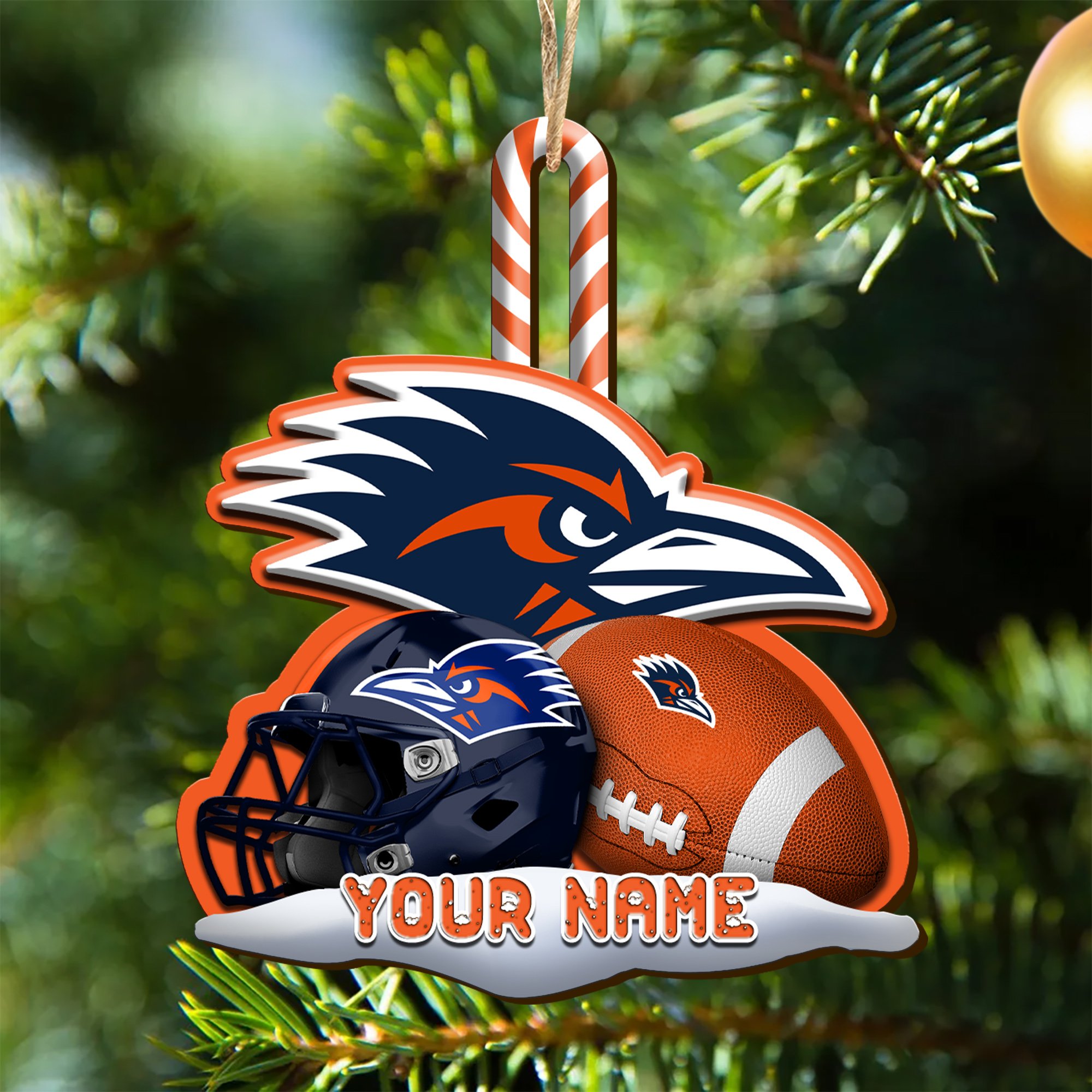 UTSA Roadrunners Sport Wooden Ornament 2024 Version Customized Your Name, Christmas Gifts For Sport Fan, Christmas Decorations Sport ETHY-53468