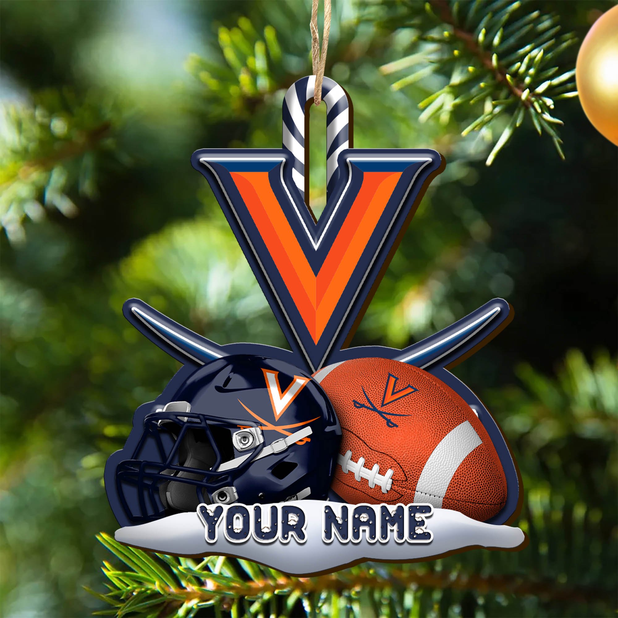 Virginia Cavaliers Sport Wooden Ornament 2024 Version Customized Your Name, Christmas Gifts For Sport Fan, Christmas Decorations Sport ETHY-53468