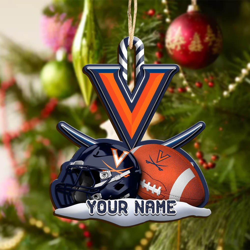 Alternative view of Virginia Cavaliers Sport Wooden Ornament 2024 Version Customized Your Name, Christmas Gifts For Sport Fan, Christmas Decorations Sport ETHY-53468