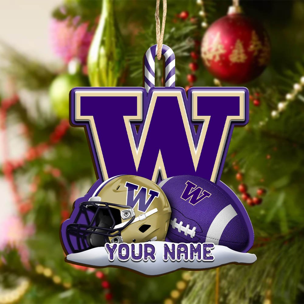Alternative view of Washington Huskies Sport Wooden Ornament 2024 Version Customized Your Name, Christmas Gifts For Sport Fan, Christmas Decorations Sport ETHY-53468
