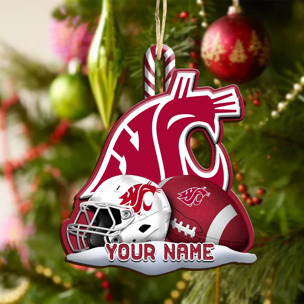 Alternative view of Washington State Cougars Sport Wooden Ornament 2024 Version Customized Your Name, Christmas Gifts For Sport Fan, Christmas Decorations Sport ETHY-53468