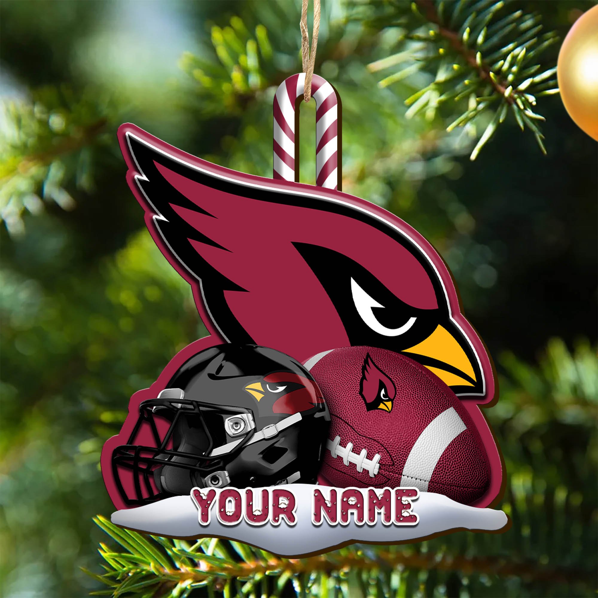 Arizona Cardinals Sport Wooden Ornament 2024 Version Customized Your Name, Christmas Gifts For Sport Fan, Christmas Decorations Sport ETHY-53468
