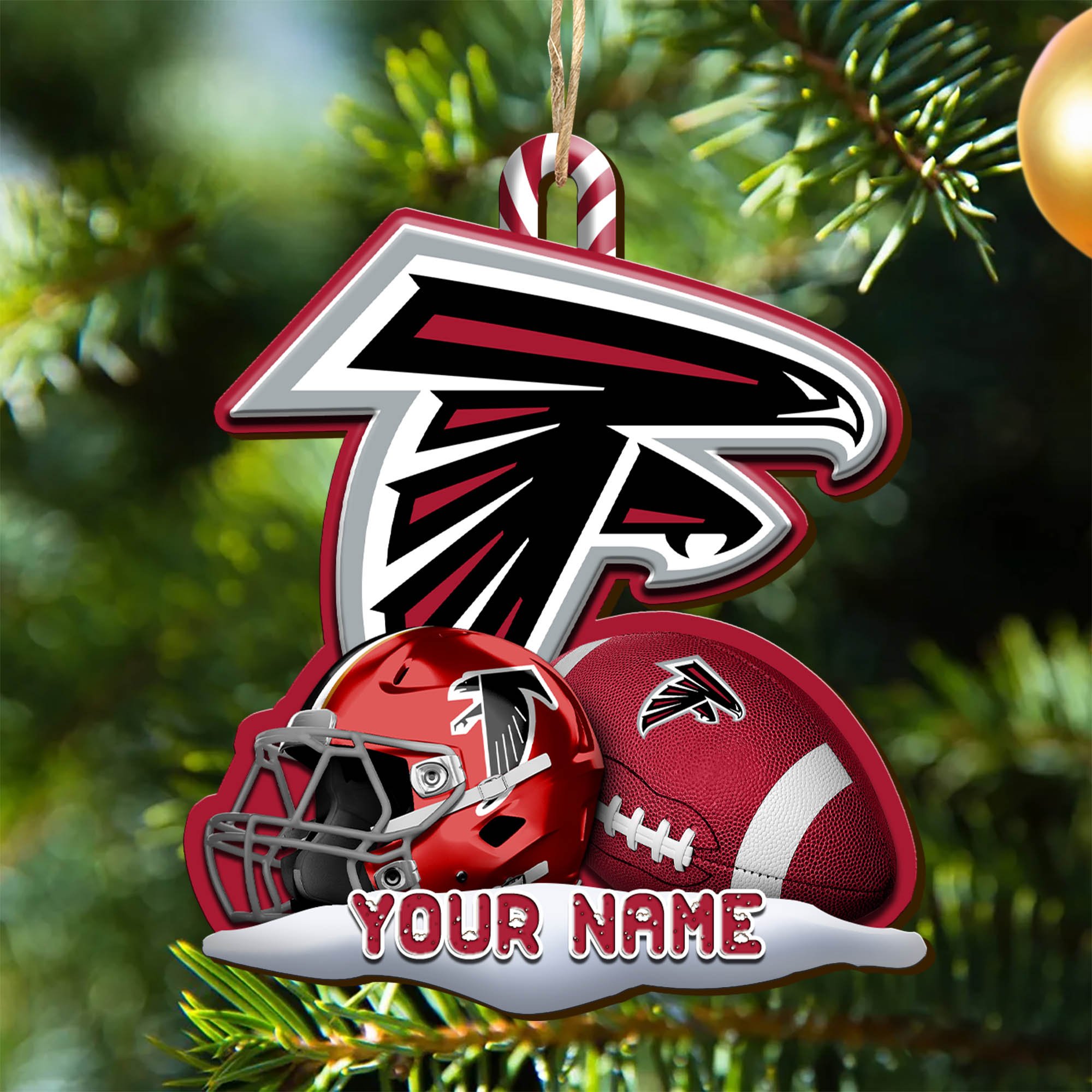 Atlanta Falcons Sport Wooden Ornament 2024 Version Customized Your Name, Christmas Gifts For Sport Fan, Christmas Decorations Sport ETHY-53468