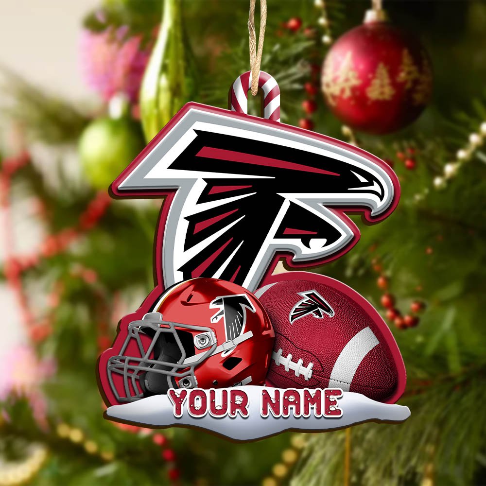 Alternative view of Atlanta Falcons Sport Wooden Ornament 2024 Version Customized Your Name, Christmas Gifts For Sport Fan, Christmas Decorations Sport ETHY-53468