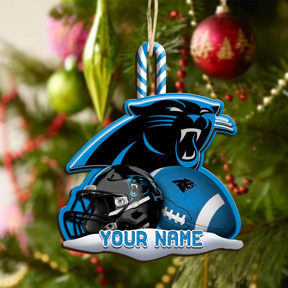 Alternative view of Carolina Panthers Sport Wooden Ornament 2024 Version Customized Your Name, Christmas Gifts For Sport Fan, Christmas Decorations Sport ETHY-53468