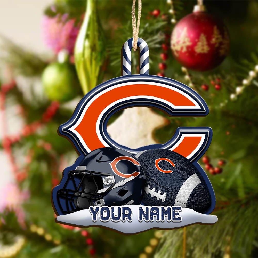 Alternative view of Chicago Bears Sport Wooden Ornament 2024 Version Customized Your Name, Christmas Gifts For Sport Fan, Christmas Decorations Sport ETHY-53468