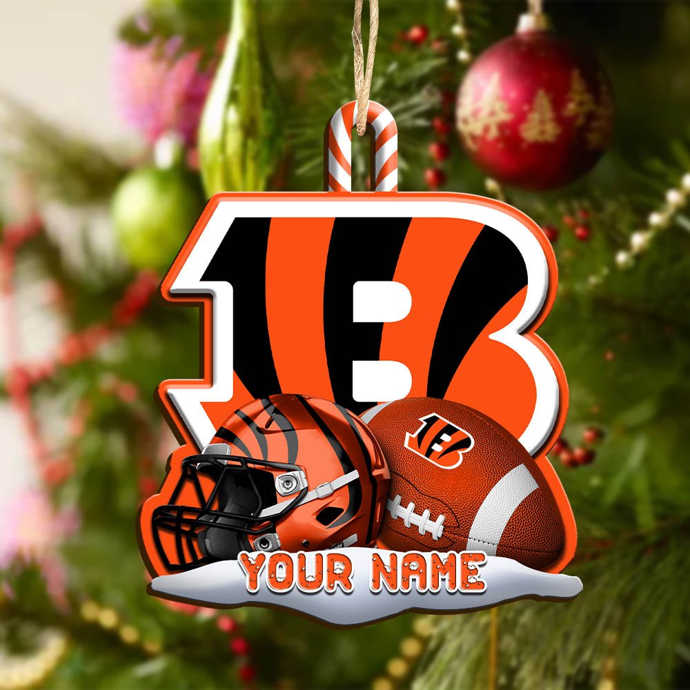 Alternative view of Cincinnati Bengals Sport Wooden Ornament 2024 Version Customized Your Name, Christmas Gifts For Sport Fan, Christmas Decorations Sport ETHY-53468