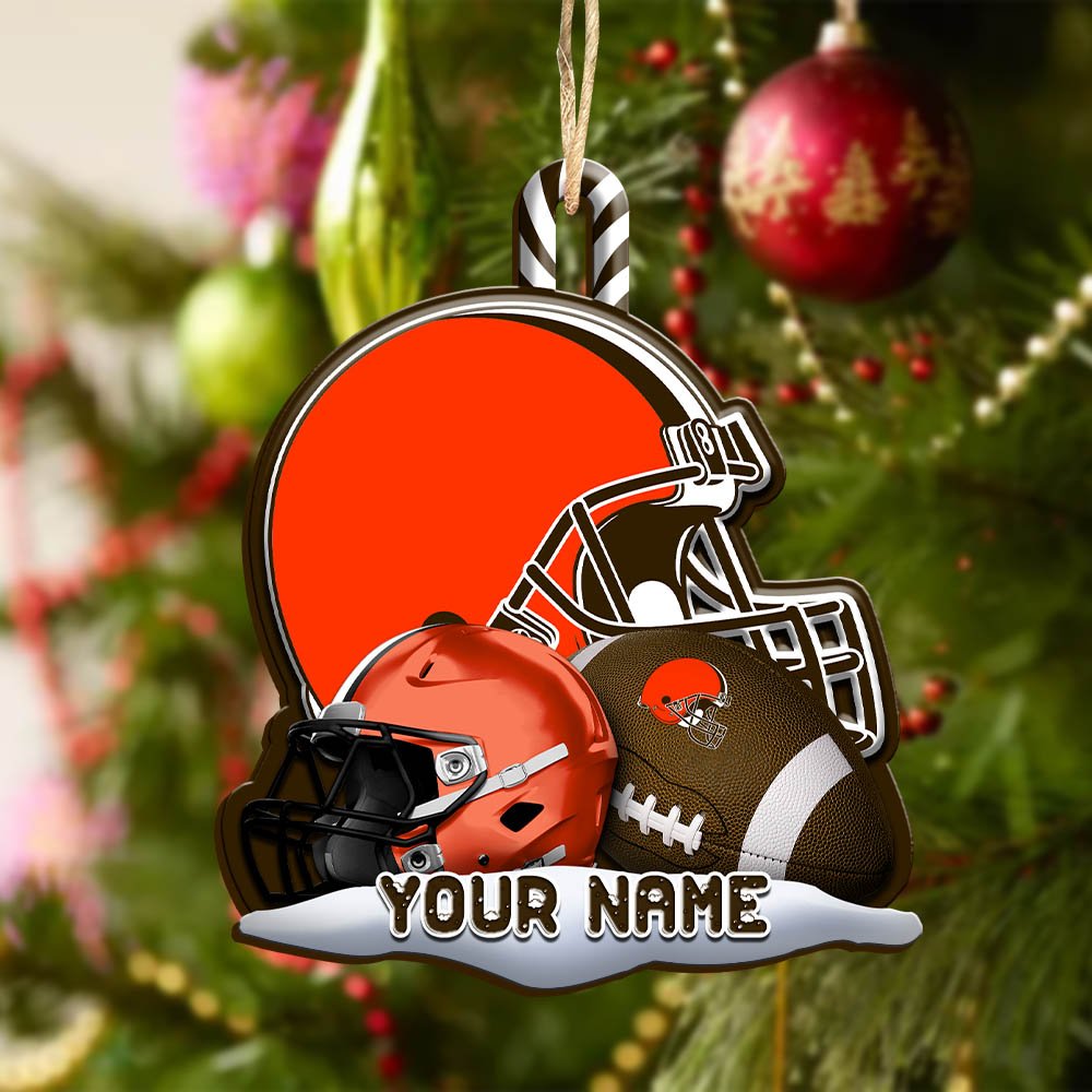 Alternative view of Cleveland Browns Sport Wooden Ornament 2024 Version Customized Your Name, Christmas Gifts For Sport Fan, Christmas Decorations Sport ETHY-53468