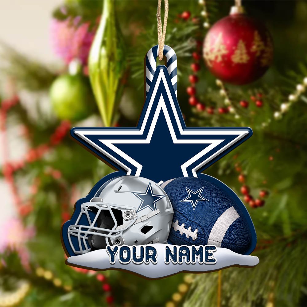 Alternative view of Dallas Cowboys Sport Wooden Ornament 2024 Version Customized Your Name, Christmas Gifts For Sport Fan, Christmas Decorations Sport ETHY-53468