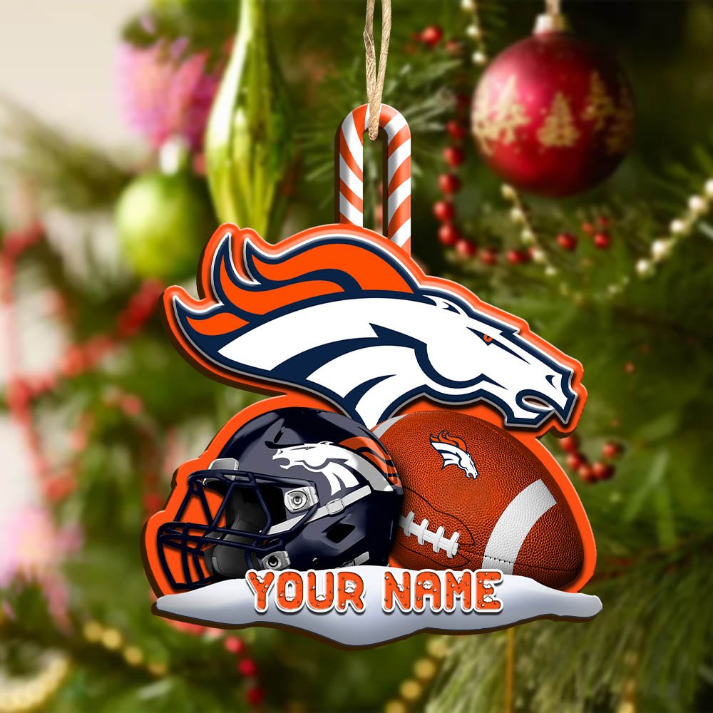 Alternative view of Denver Broncos Sport Wooden Ornament 2024 Version Customized Your Name, Christmas Gifts For Sport Fan, Christmas Decorations Sport ETHY-53468