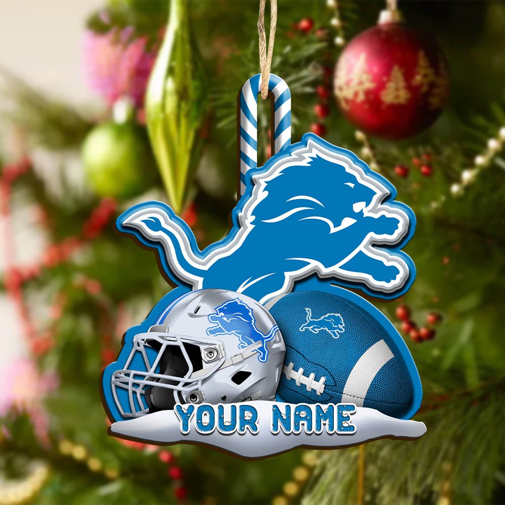 Alternative view of Detroit Lions Sport Wooden Ornament 2024 Version Customized Your Name, Christmas Gifts For Sport Fan, Christmas Decorations Sport ETHY-53468