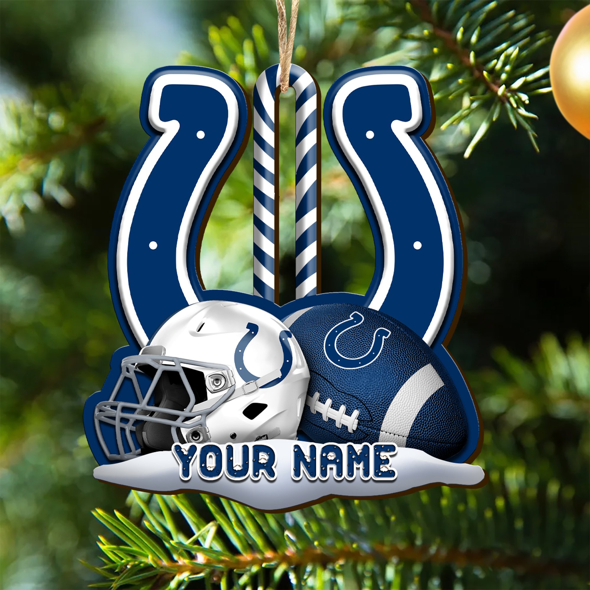 Indianapolis Colts Sport Wooden Ornament 2024 Version Customized Your Name, Christmas Gifts For Sport Fan, Christmas Decorations Sport ETHY-53468