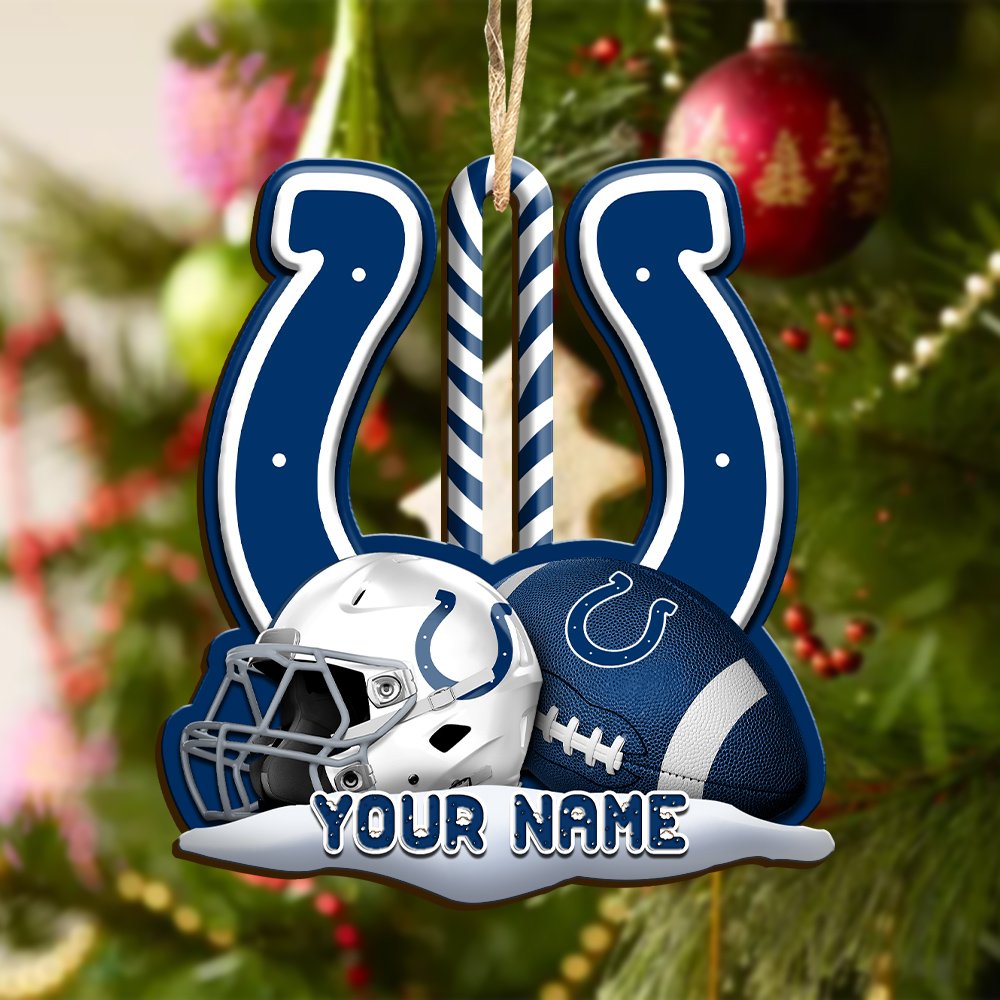 Alternative view of Indianapolis Colts Sport Wooden Ornament 2024 Version Customized Your Name, Christmas Gifts For Sport Fan, Christmas Decorations Sport ETHY-53468
