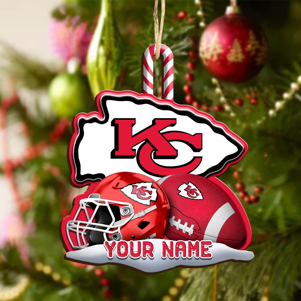 Alternative view of Kansas City Chiefs Sport Wooden Ornament 2024 Version Customized Your Name, Christmas Gifts For Sport Fan, Christmas Decorations Sport ETHY-53468