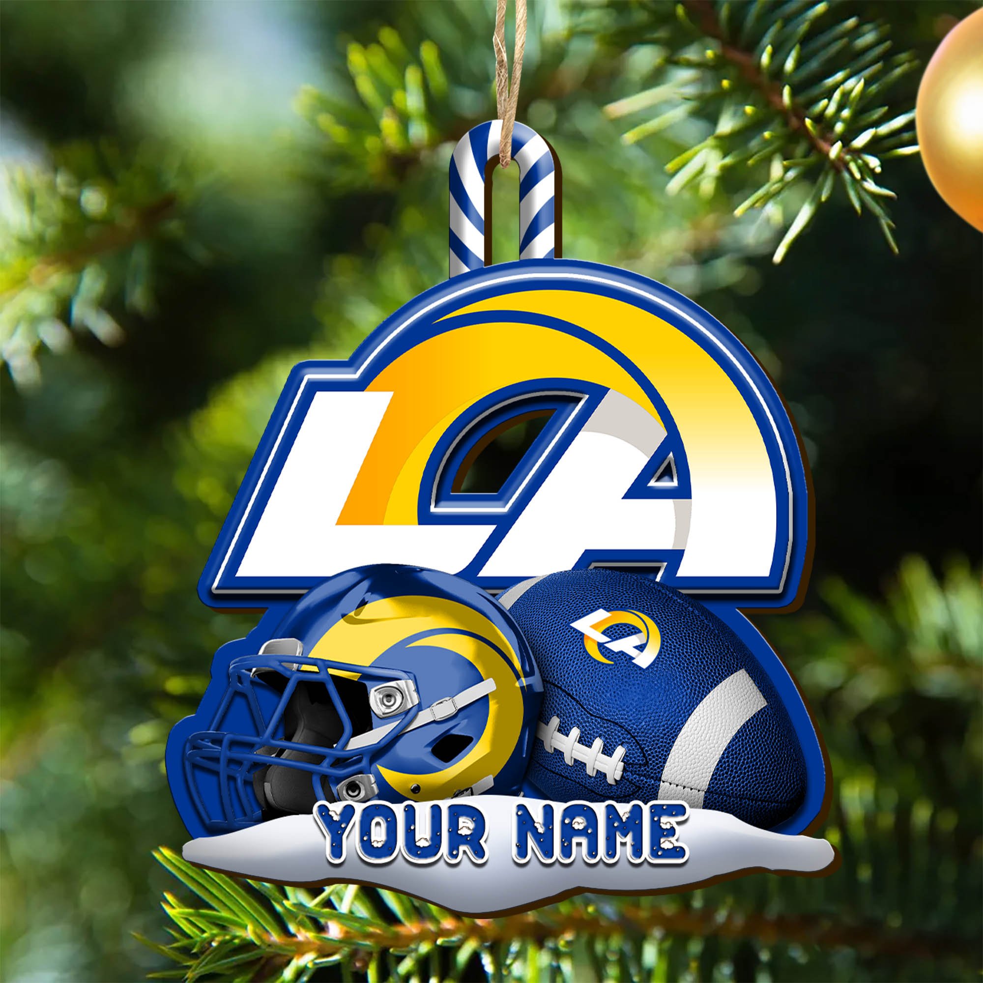 Los Angeles Rams Sport Wooden Ornament 2024 Version Customized Your Name, Christmas Gifts For Sport Fan, Christmas Decorations Sport ETHY-53468