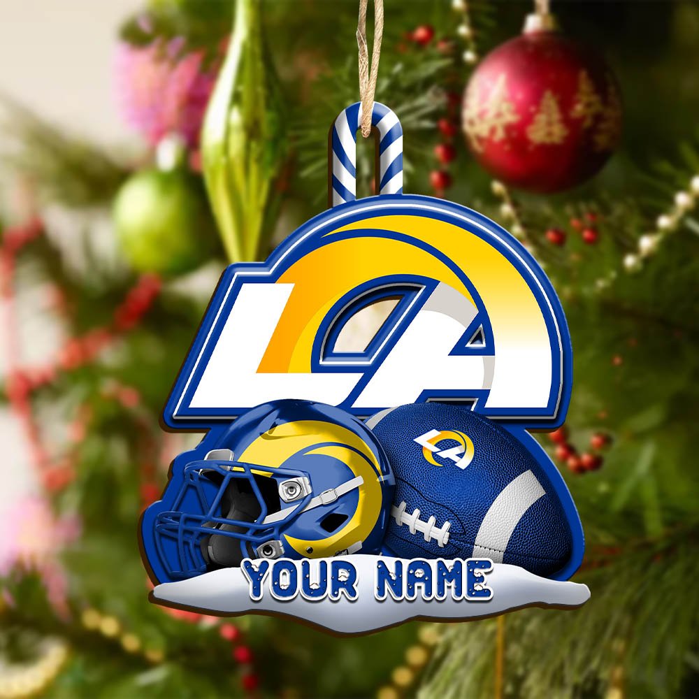 Alternative view of Los Angeles Rams Sport Wooden Ornament 2024 Version Customized Your Name, Christmas Gifts For Sport Fan, Christmas Decorations Sport ETHY-53468