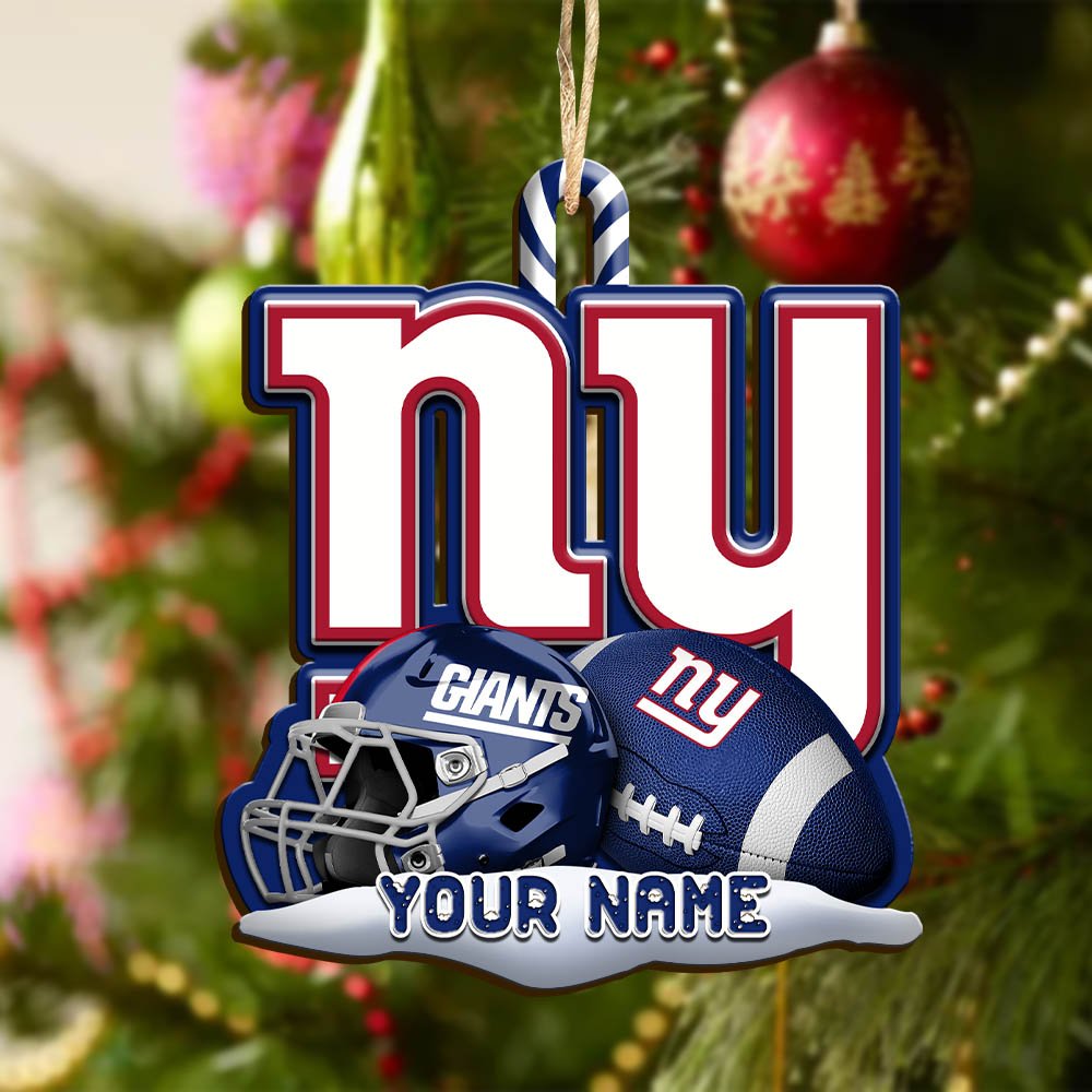 Alternative view of New York Giants Sport Wooden Ornament 2024 Version Customized Your Name, Christmas Gifts For Sport Fan, Christmas Decorations Sport ETHY-53468