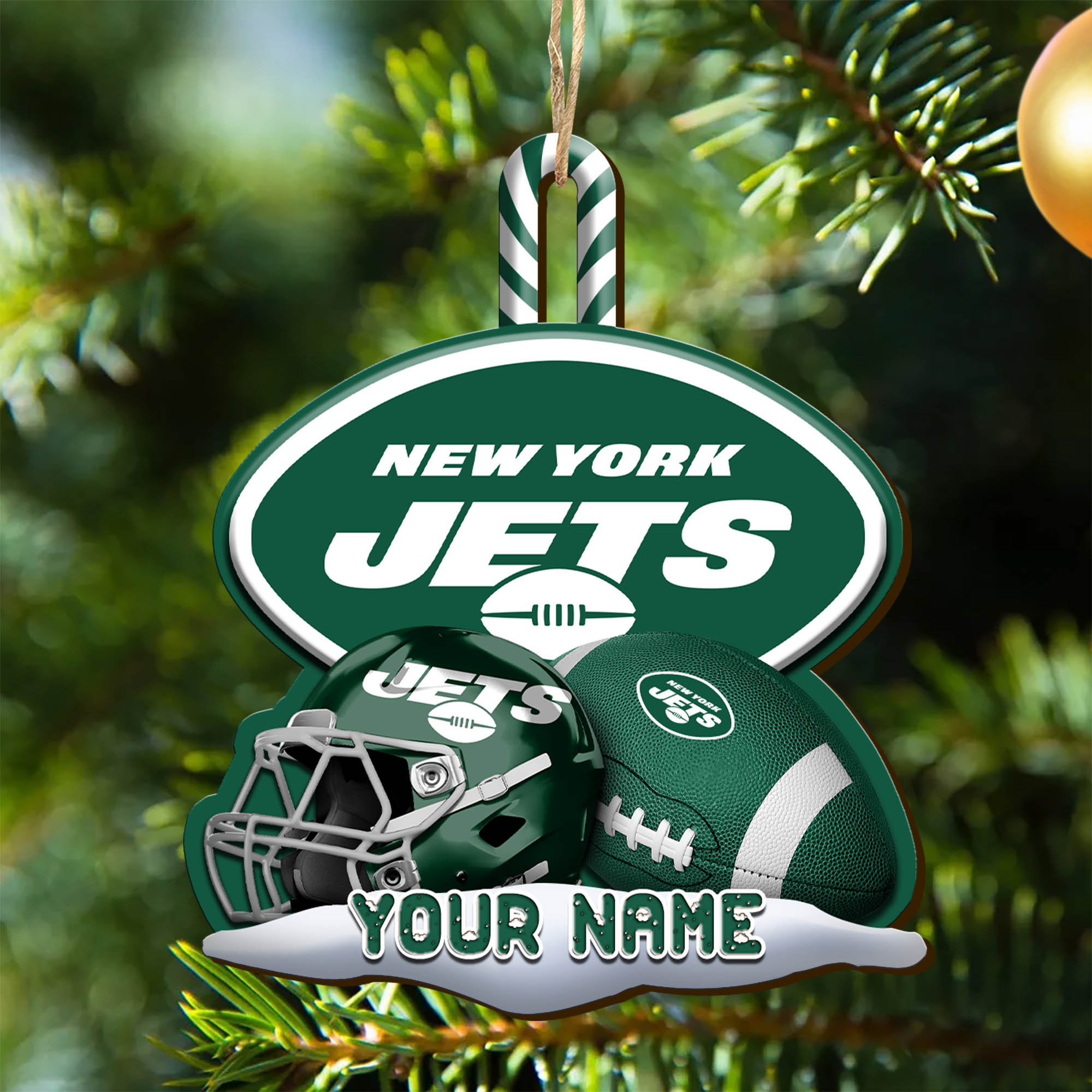 New York Jets Sport Wooden Ornament 2024 Version Customized Your Name, Christmas Gifts For Sport Fan, Christmas Decorations Sport ETHY-53468