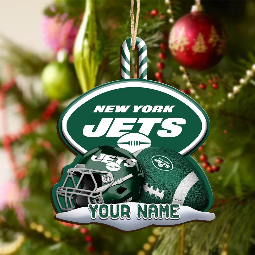 Alternative view of New York Jets Sport Wooden Ornament 2024 Version Customized Your Name, Christmas Gifts For Sport Fan, Christmas Decorations Sport ETHY-53468