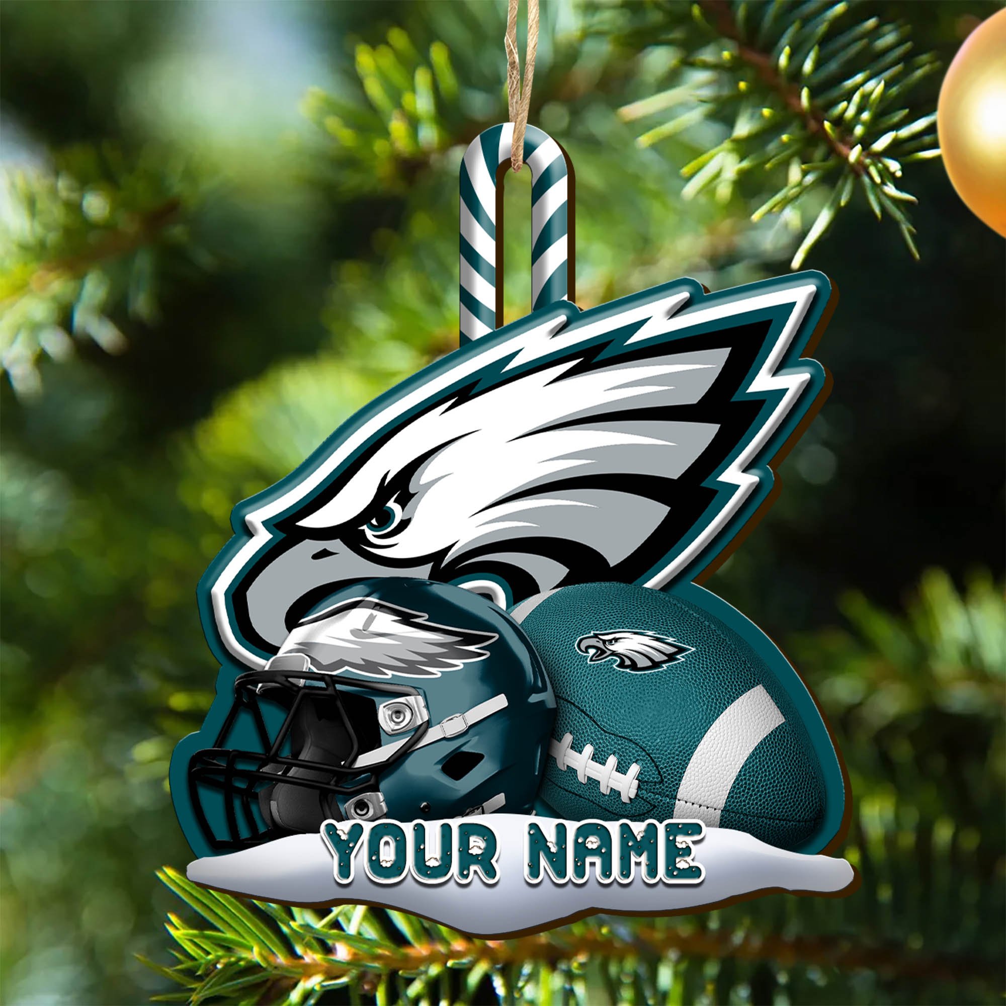 Philadelphia Eagles Sport Wooden Ornament 2024 Version Customized Your Name, Christmas Gifts For Sport Fan, Christmas Decorations Sport ETHY-53468