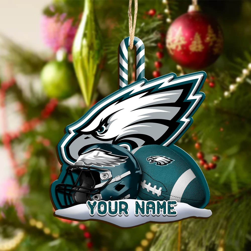 Alternative view of Philadelphia Eagles Sport Wooden Ornament 2024 Version Customized Your Name, Christmas Gifts For Sport Fan, Christmas Decorations Sport ETHY-53468