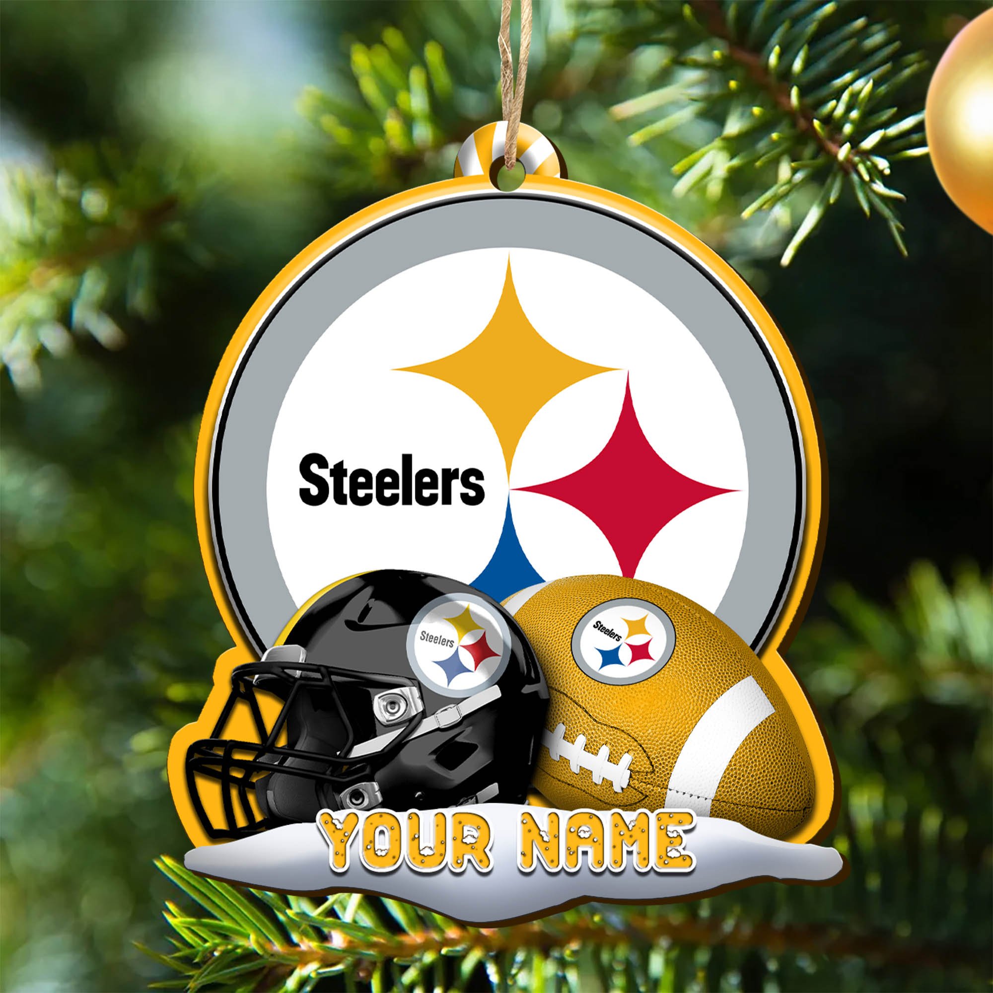 Pittsburgh Steelers Sport Wooden Ornament 2024 Version Customized Your Name, Christmas Gifts For Sport Fan, Christmas Decorations Sport ETHY-53468