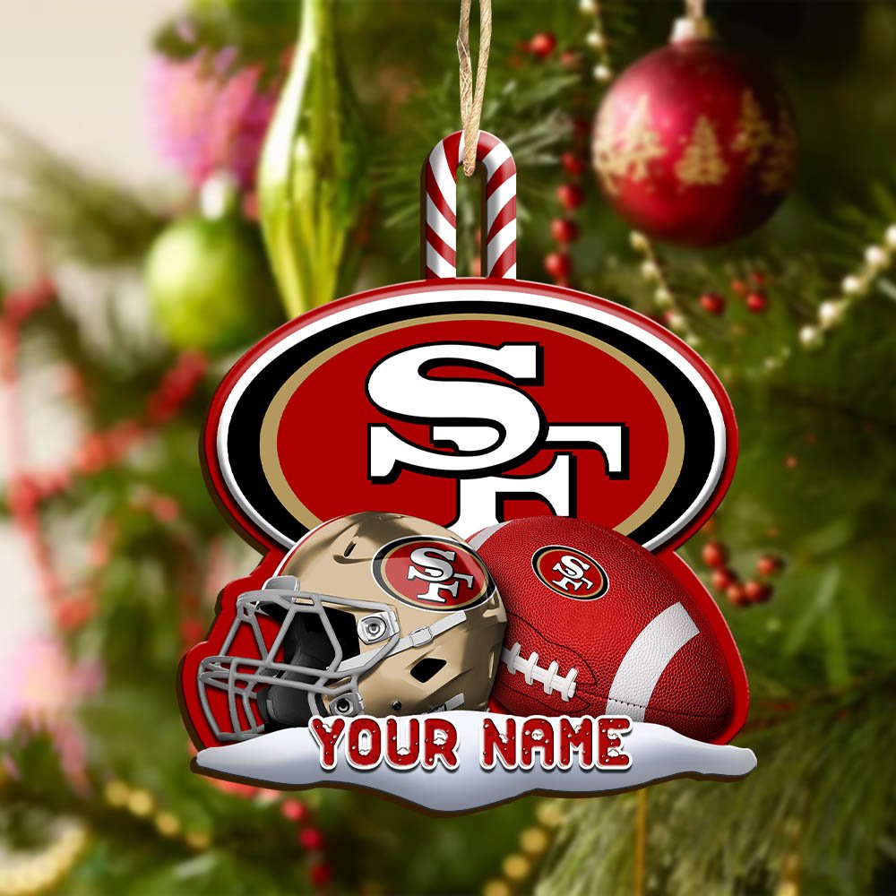 Alternative view of San Francisco 49ers Sport Wooden Ornament 2024 Version Customized Your Name, Christmas Gifts For Sport Fan, Christmas Decorations Sport ETHY-53468