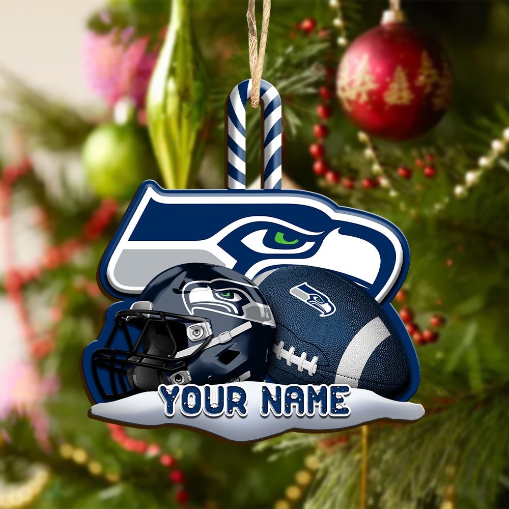 Alternative view of Seattle Seahawks Sport Wooden Ornament 2024 Version Customized Your Name, Christmas Gifts For Sport Fan, Christmas Decorations Sport ETHY-53468