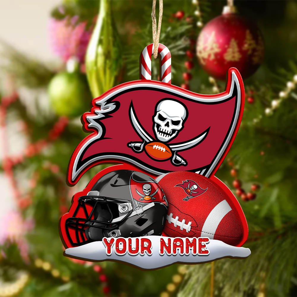Alternative view of Tampa Bay Buccaneers Sport Wooden Ornament 2024 Version Customized Your Name, Christmas Gifts For Sport Fan, Christmas Decorations Sport ETHY-53468