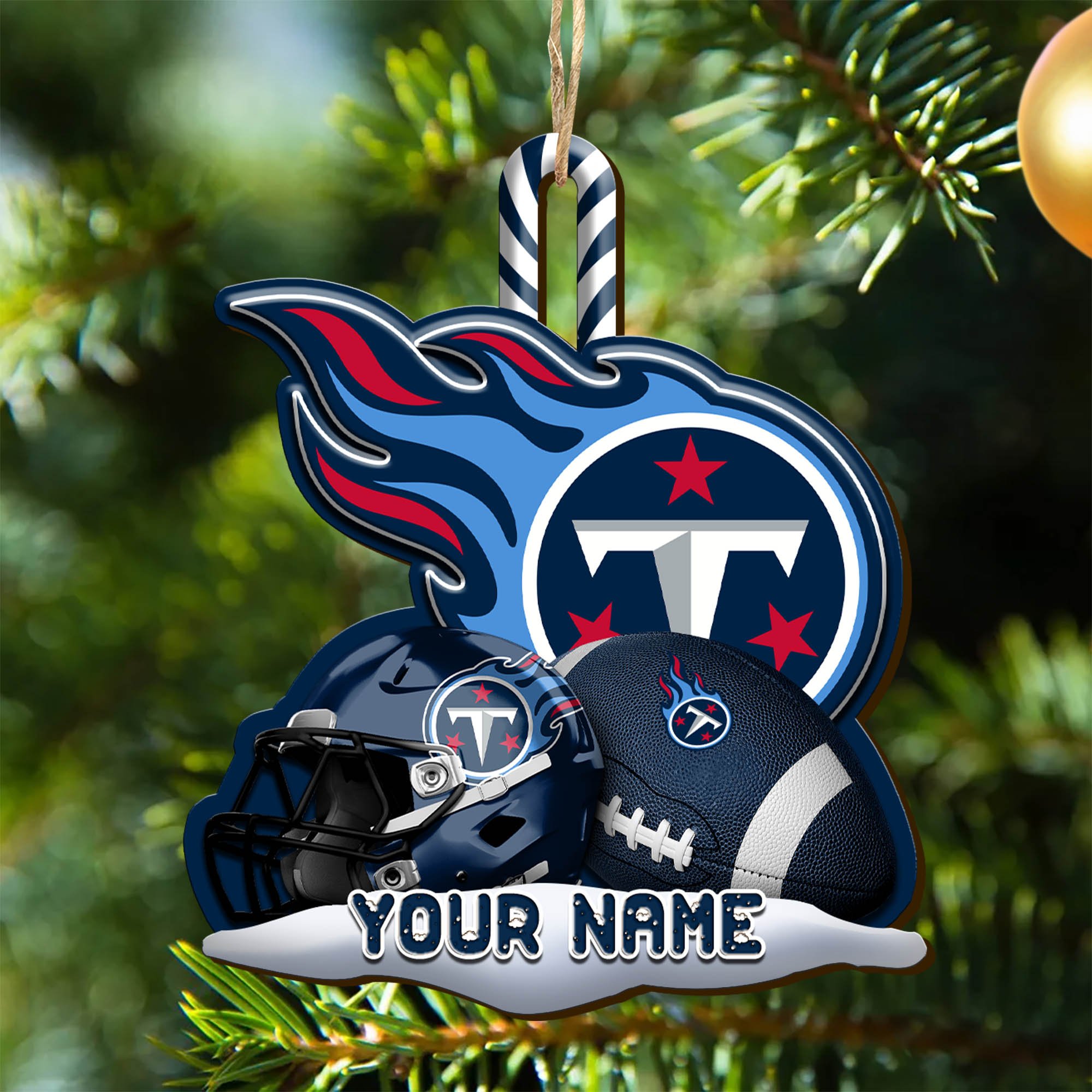 Tennessee Titans Sport Wooden Ornament 2024 Version Customized Your Name, Christmas Gifts For Sport Fan, Christmas Decorations Sport ETHY-53468