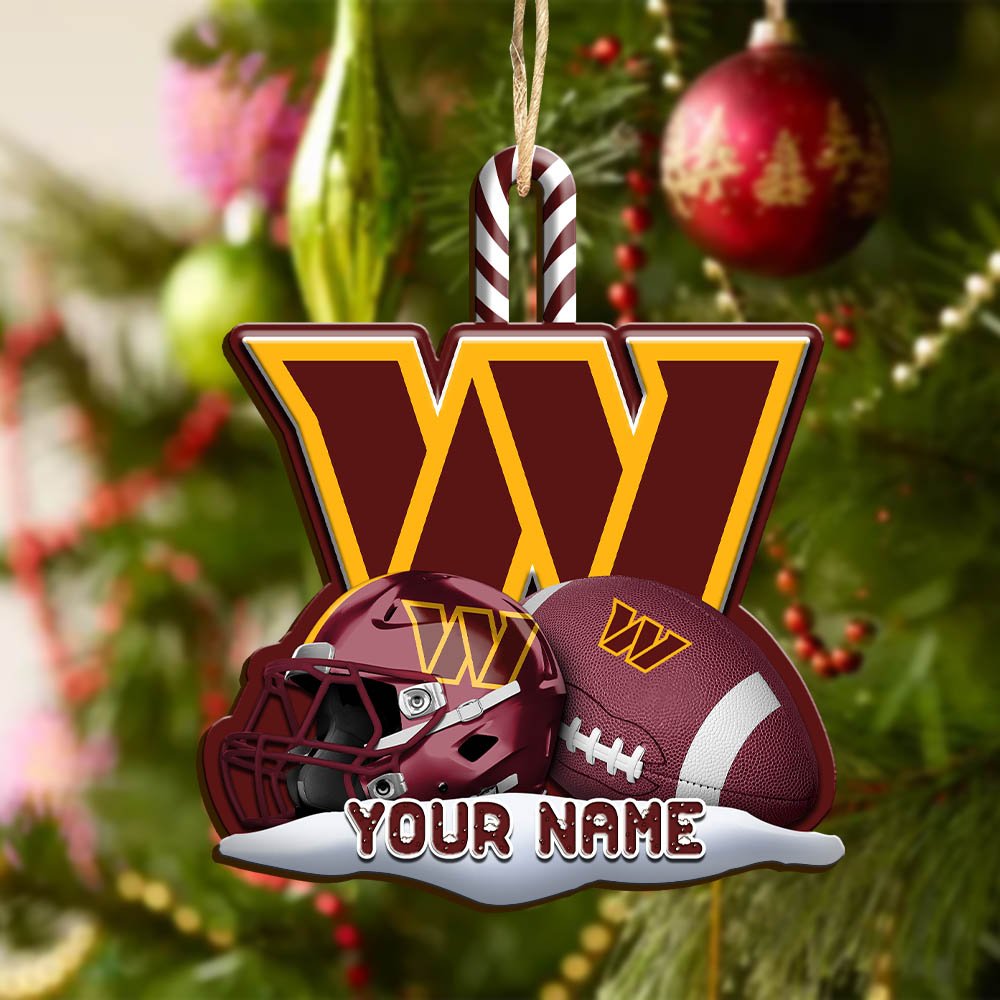 Alternative view of Washington Commanders Sport Wooden Ornament 2024 Version Customized Your Name, Christmas Gifts For Sport Fan, Christmas Decorations Sport ETHY-53468