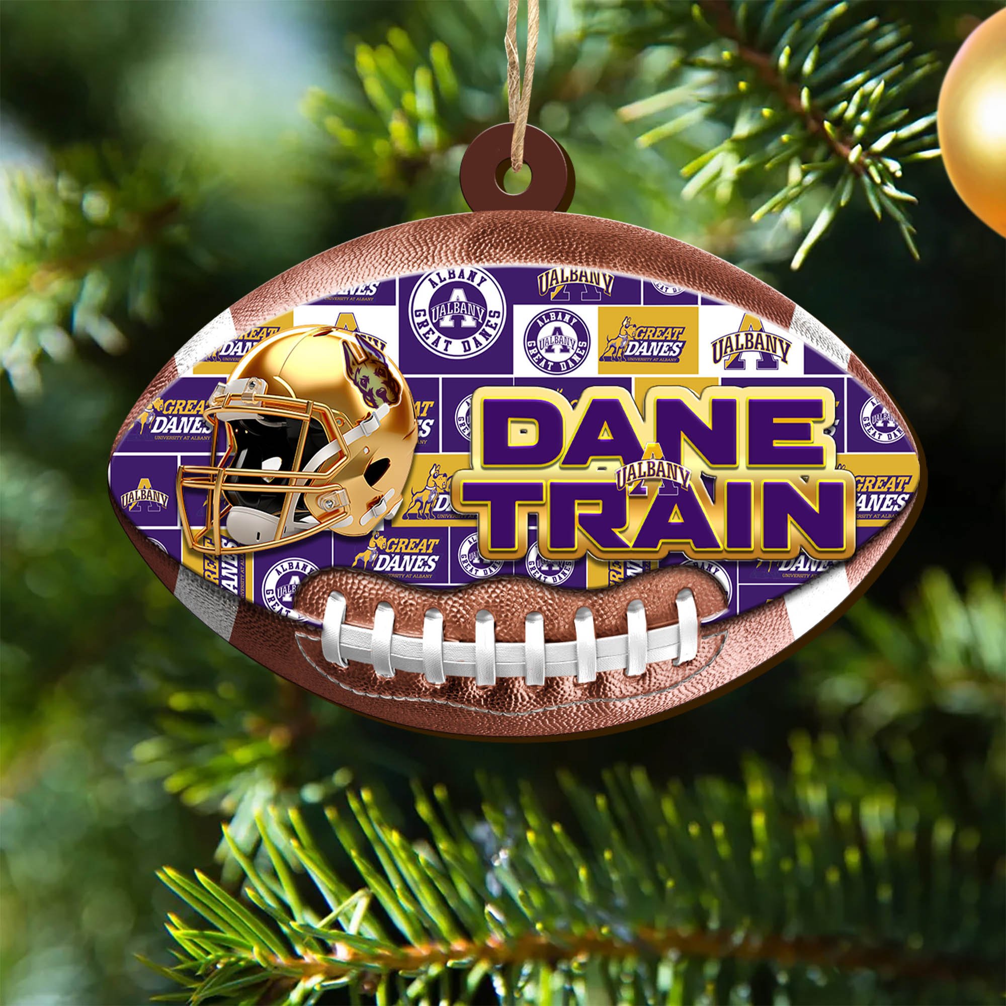 Albany Great Danes Wooden Ornament 2024 Version, Christmas Ornament For Football Fan, Hanging Decor ETHY-53500