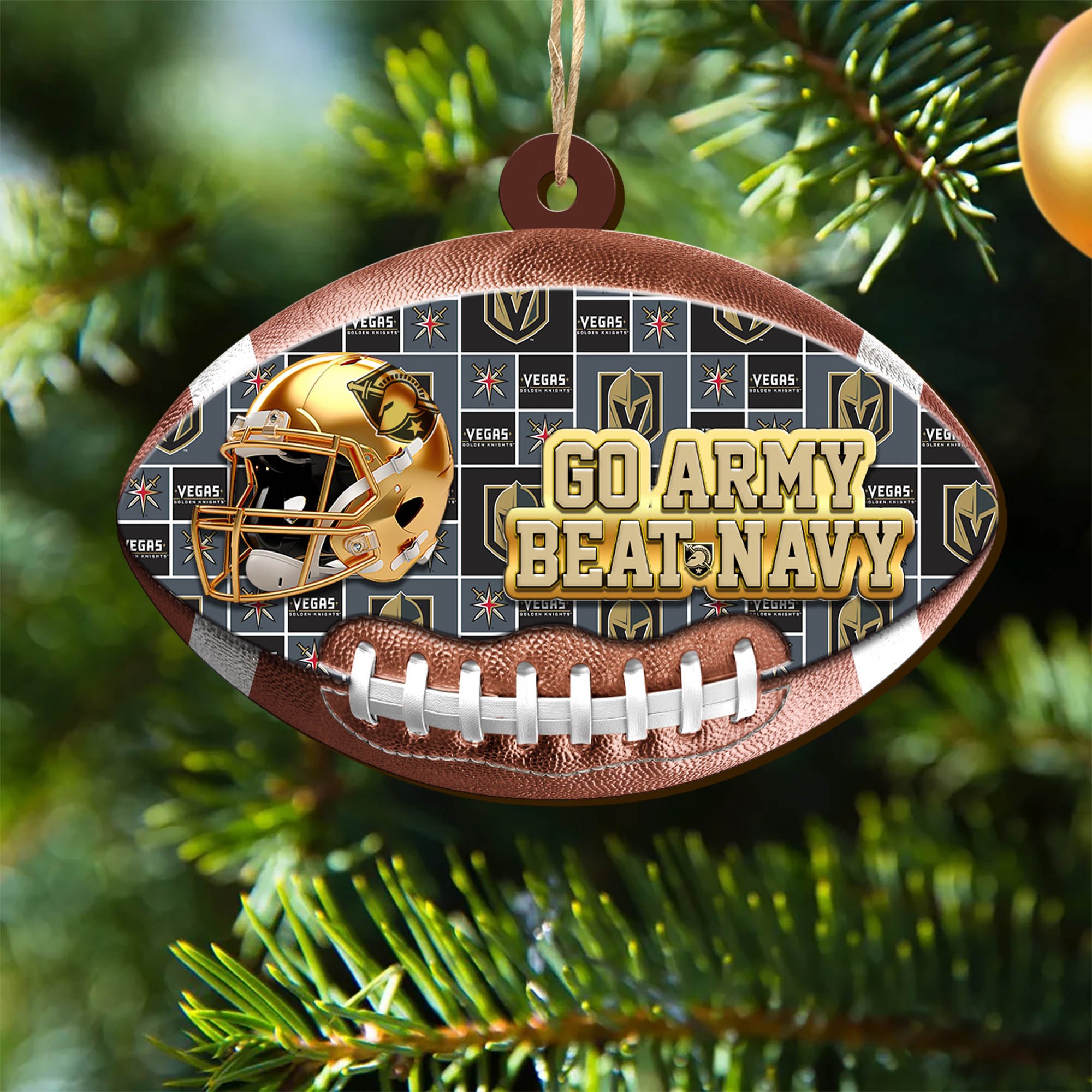 Army Black Knights Wooden Ornament 2024 Version, Christmas Ornament For Football Fan, Hanging Decor ETHY-53500