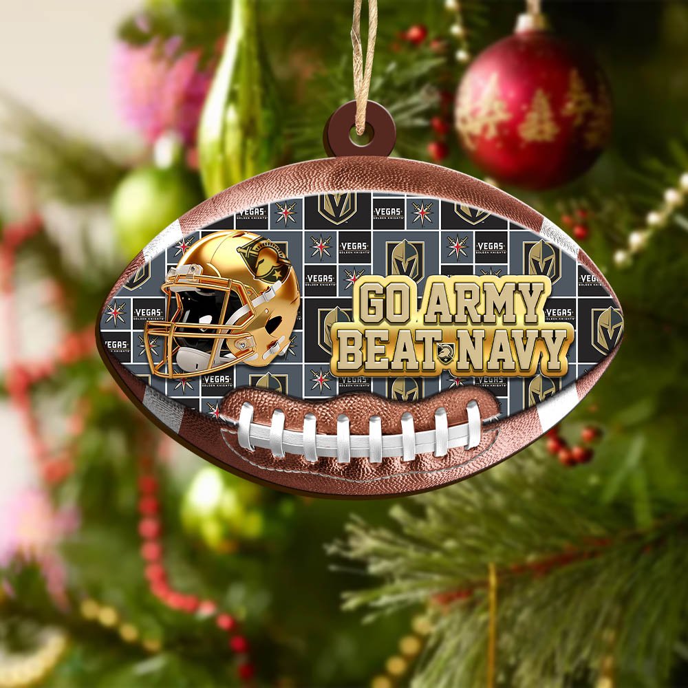 Alternative view of Army Black Knights Wooden Ornament 2024 Version, Christmas Ornament For Football Fan, Hanging Decor ETHY-53500