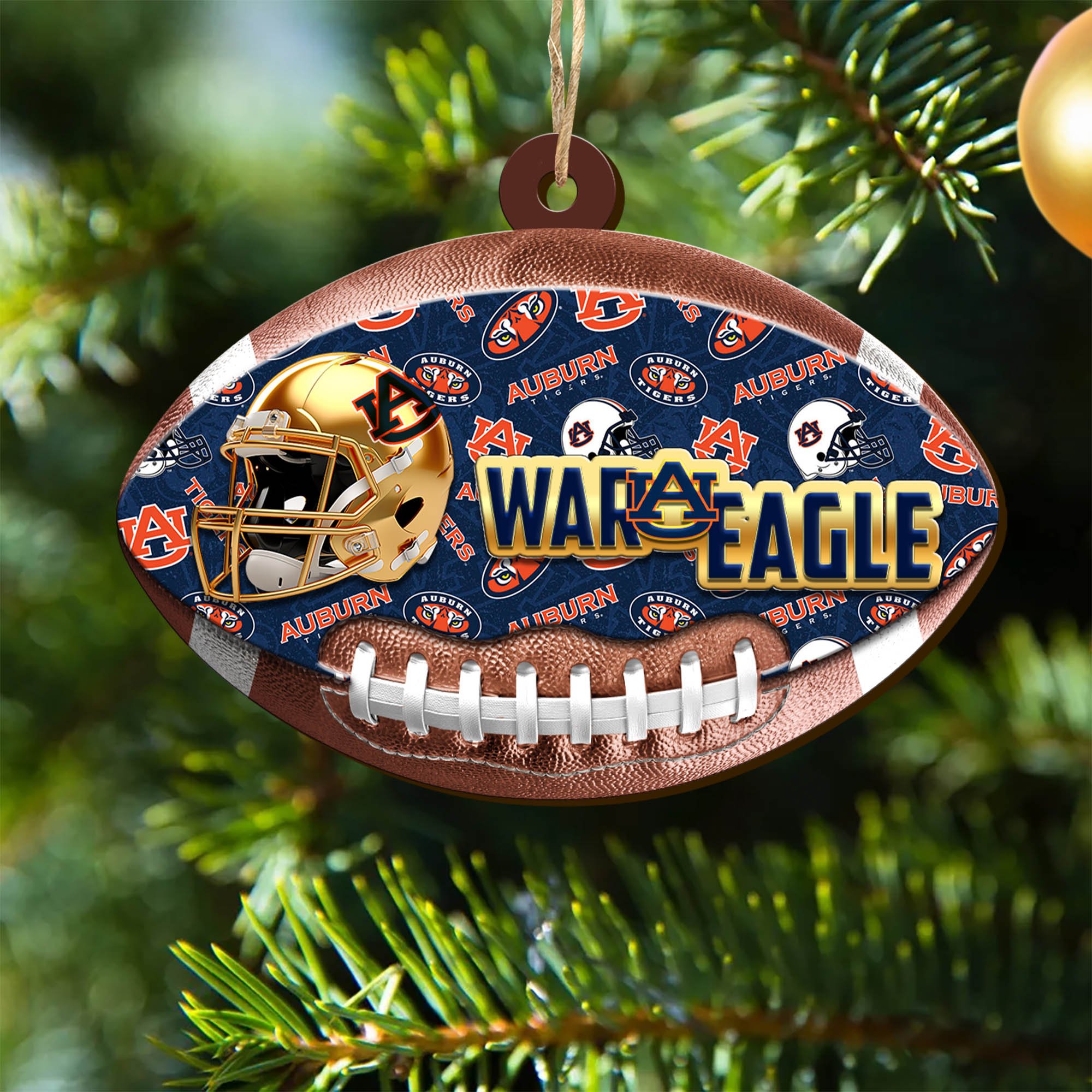 Auburn Tigers Wooden Ornament 2024 Version, Christmas Ornament For Football Fan, Hanging Decor ETHY-53500