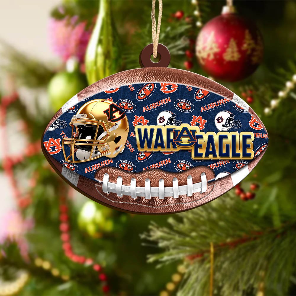 Alternative view of Auburn Tigers Wooden Ornament 2024 Version, Christmas Ornament For Football Fan, Hanging Decor ETHY-53500