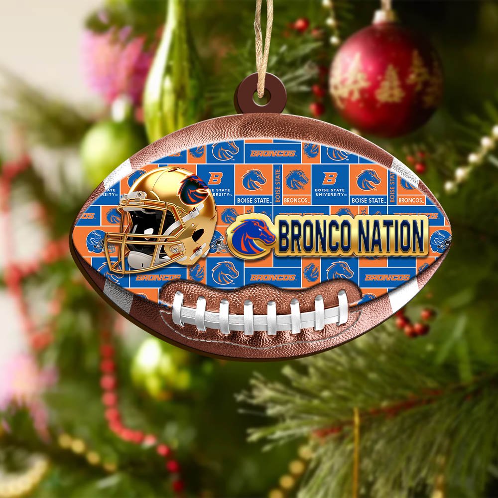 Alternative view of Boise State Broncos Wooden Ornament 2024 Version, Christmas Ornament For Football Fan, Hanging Decor ETHY-53500