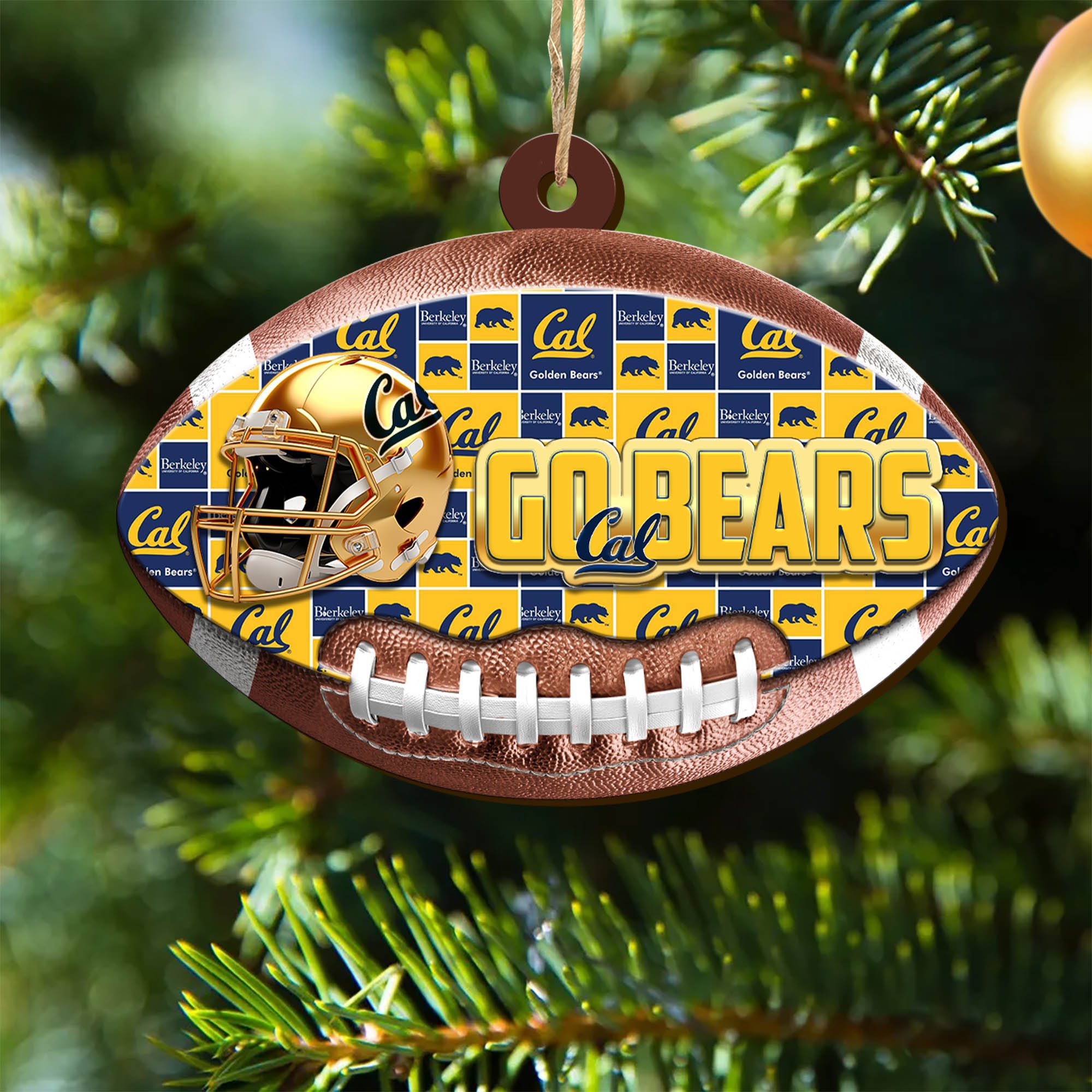California Golden Bears Wooden Ornament 2024 Version, Christmas Ornament For Football Fan, Hanging Decor ETHY-53500