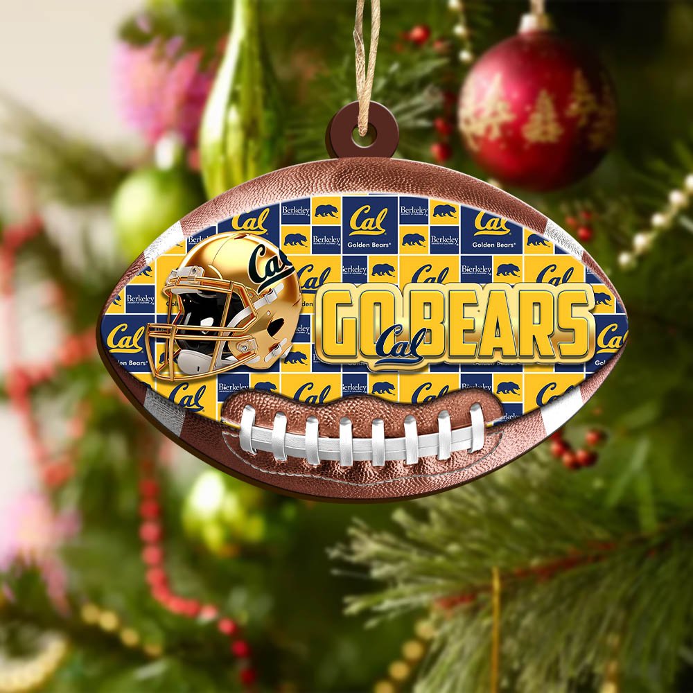 Alternative view of California Golden Bears Wooden Ornament 2024 Version, Christmas Ornament For Football Fan, Hanging Decor ETHY-53500