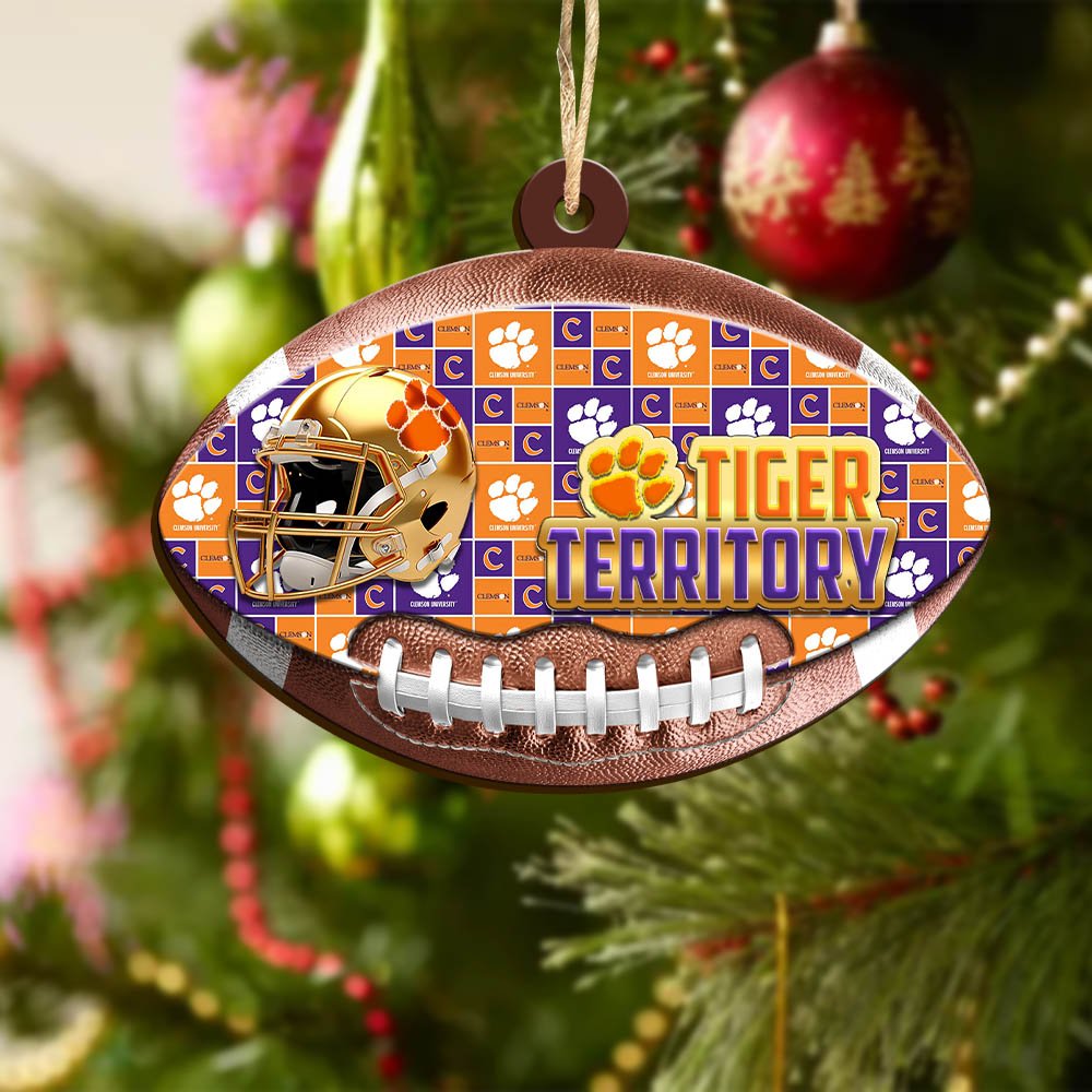 Alternative view of Clemson Tigers Wooden Ornament 2024 Version, Christmas Ornament For Football Fan, Hanging Decor ETHY-53500