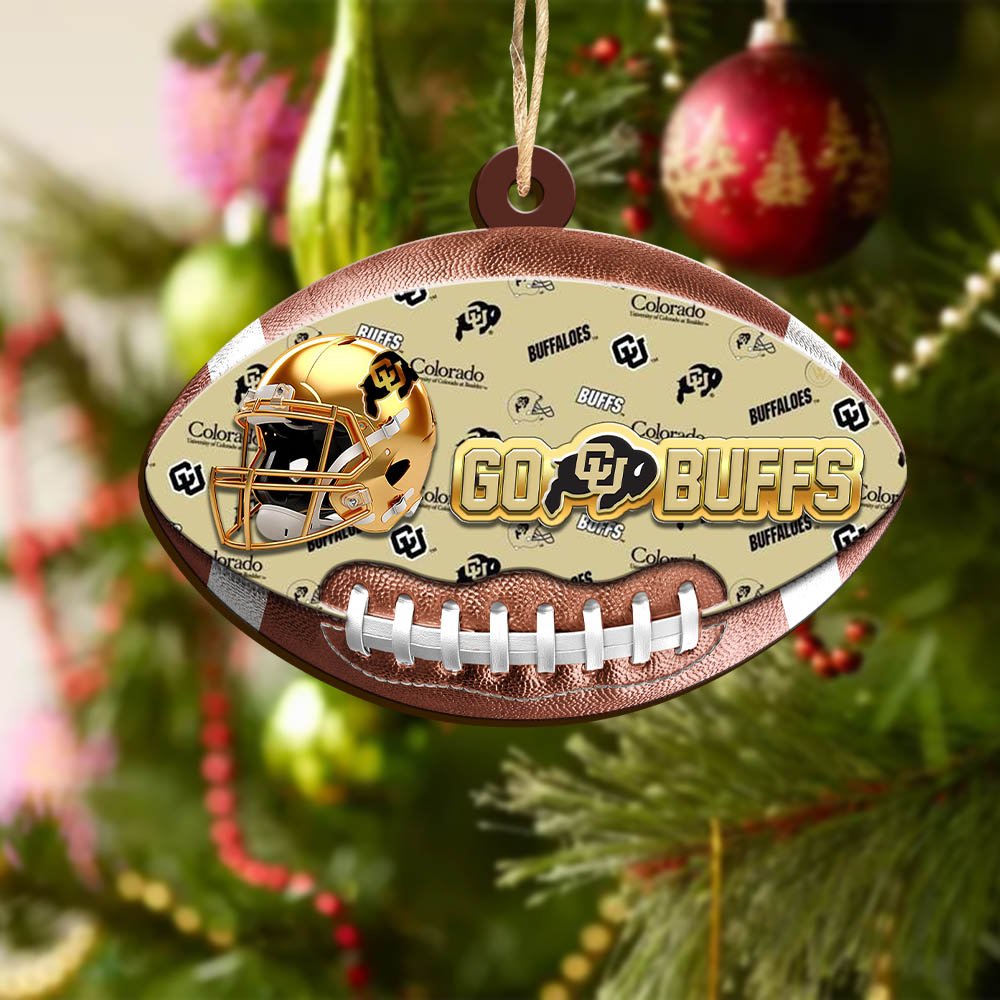 Alternative view of Colorado Buffaloes Wooden Ornament 2024 Version, Christmas Ornament For Football Fan, Hanging Decor ETHY-53500