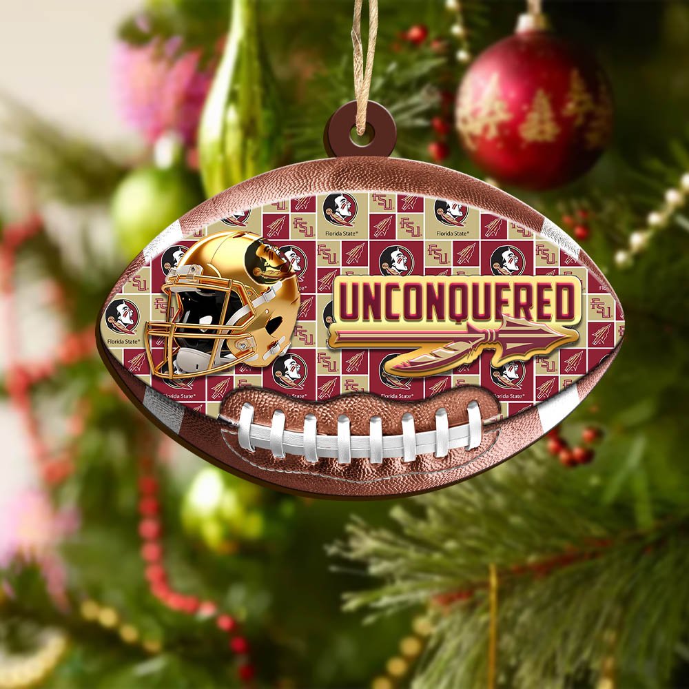 Alternative view of Florida State Seminoles Wooden Ornament 2024 Version, Christmas Ornament For Football Fan, Hanging Decor ETHY-53500