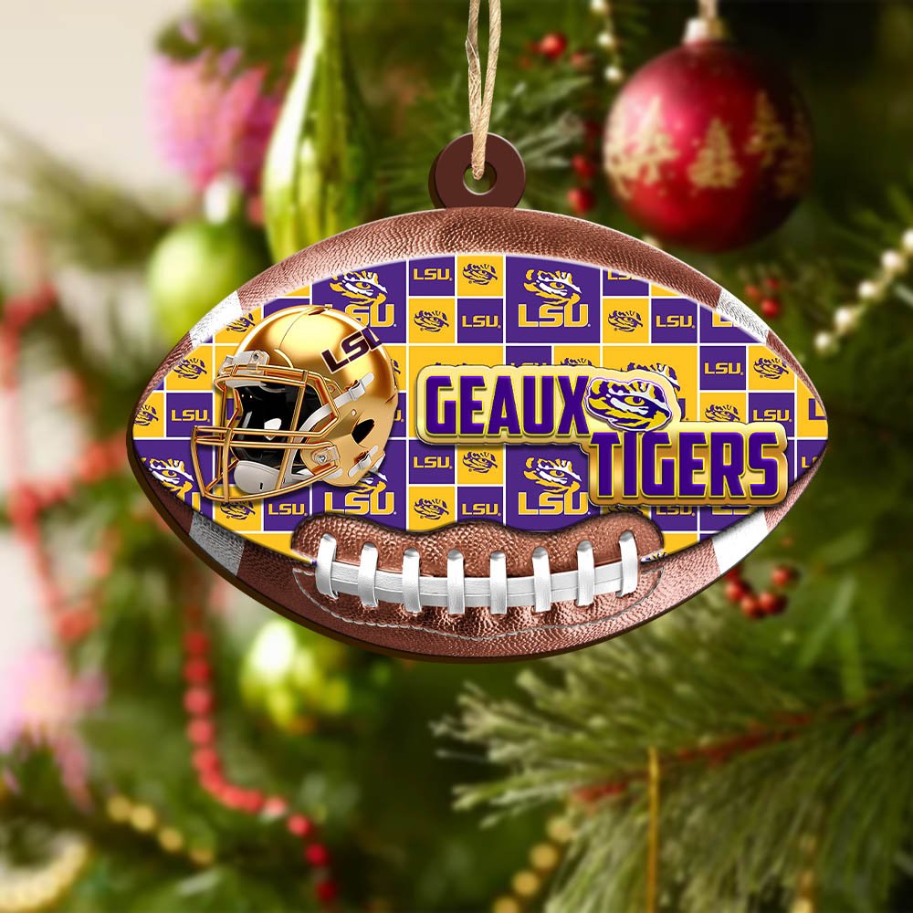 Alternative view of LSU TIGERS Wooden Ornament 2024 Version, Christmas Ornament For Football Fan, Hanging Decor ETHY-53500