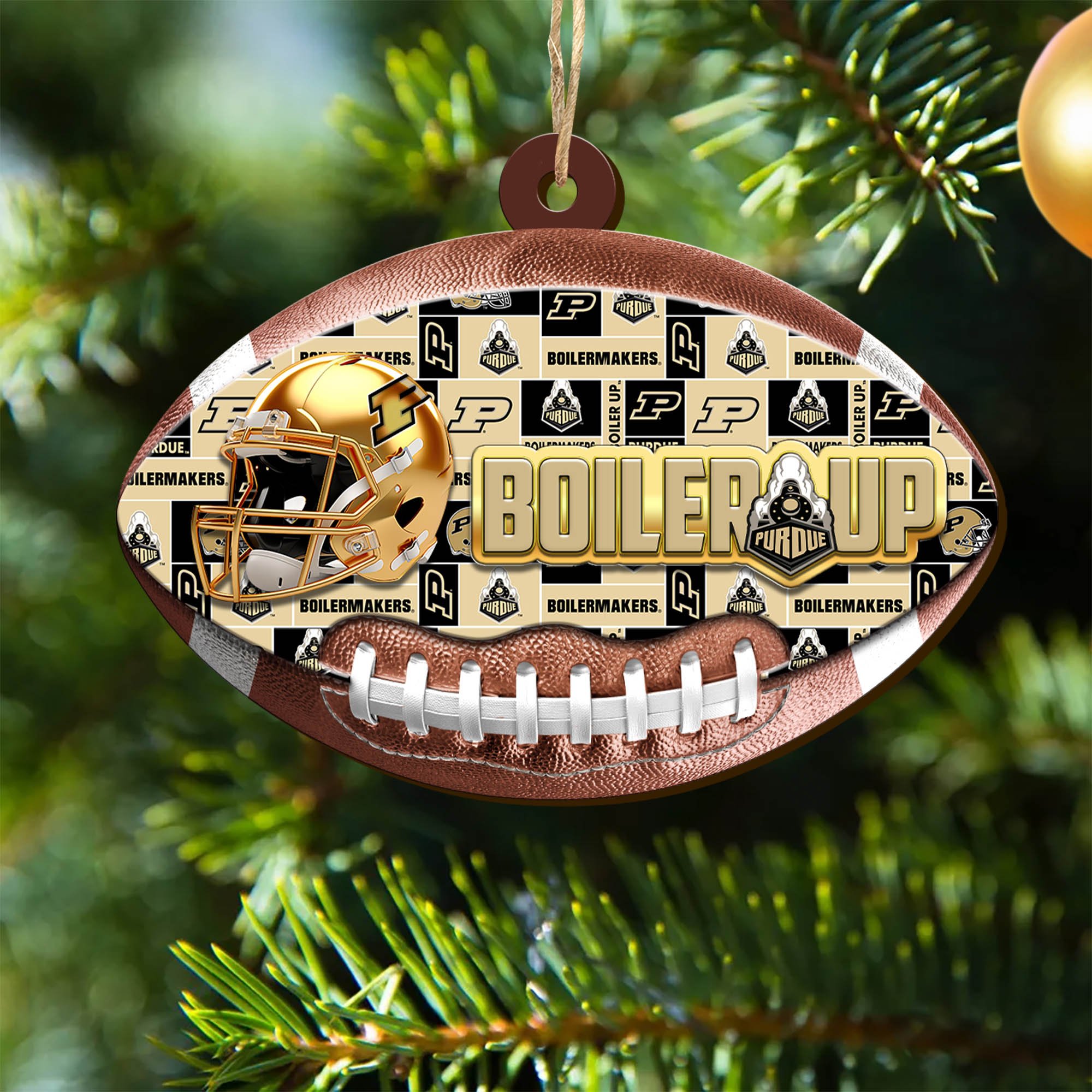 Purdue Boilermakers Wooden Ornament 2024 Version, Christmas Ornament For Football Fan, Hanging Decor ETHY-53500