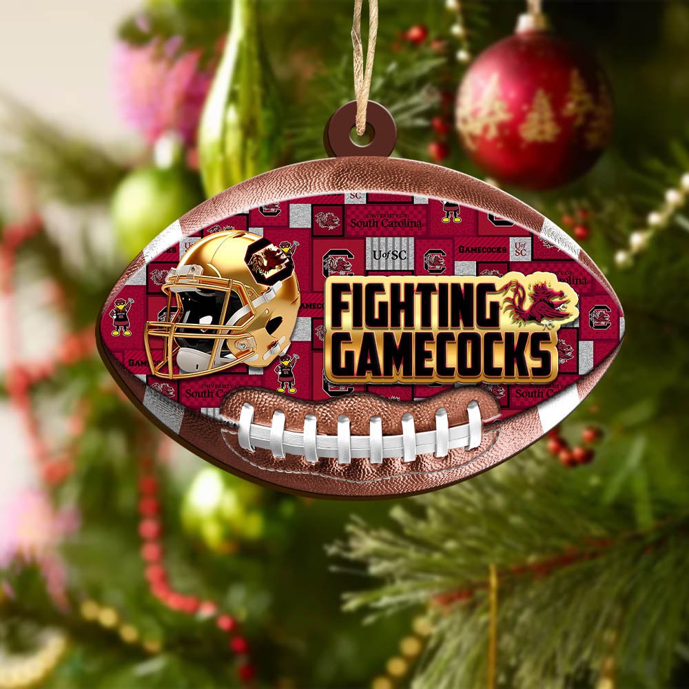 Alternative view of South Carolina Gamecocks Wooden Ornament 2024 Version, Christmas Ornament For Football Fan, Hanging Decor ETHY-53500