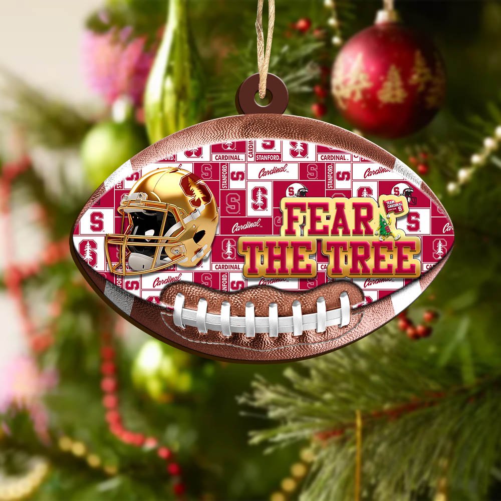 Alternative view of Stanford Cardinal Wooden Ornament 2024 Version, Christmas Ornament For Football Fan, Hanging Decor ETHY-53500