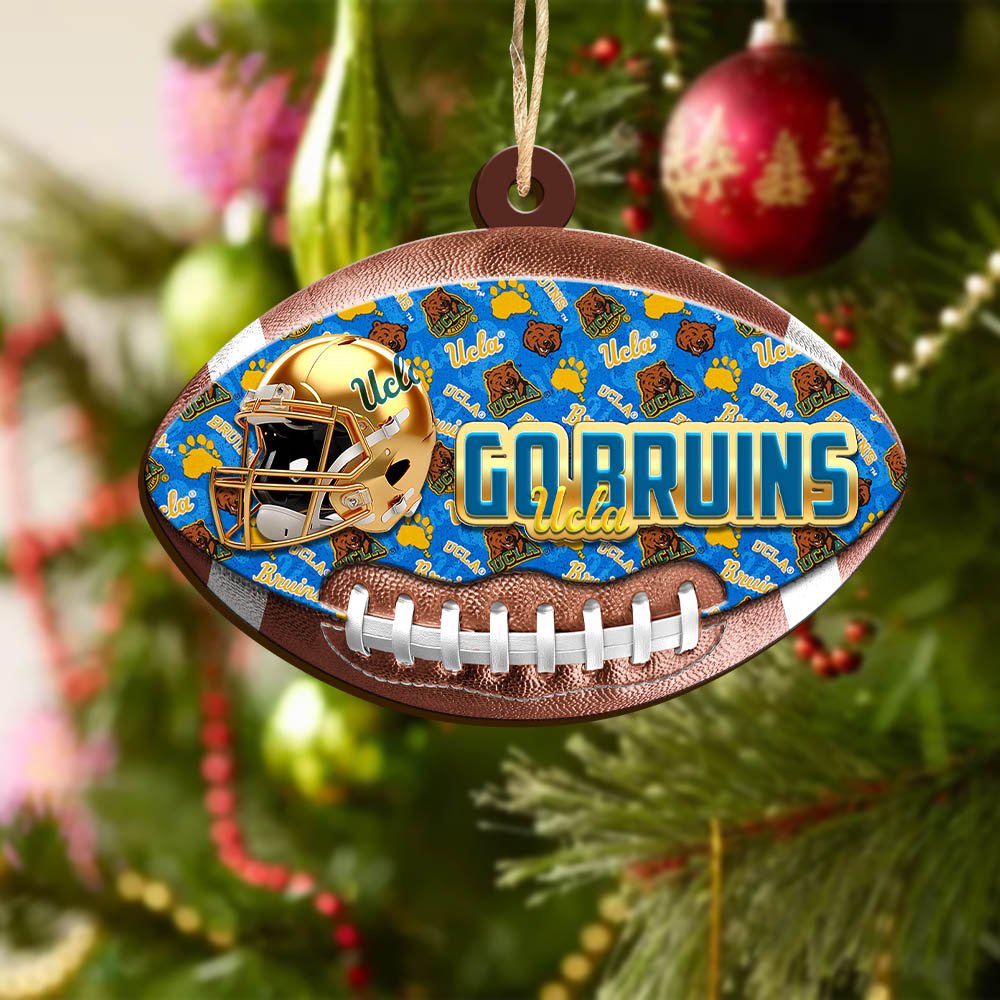 Alternative view of UCLA Bruins Wooden Ornament 2024 Version, Christmas Ornament For Football Fan, Hanging Decor ETHY-53500