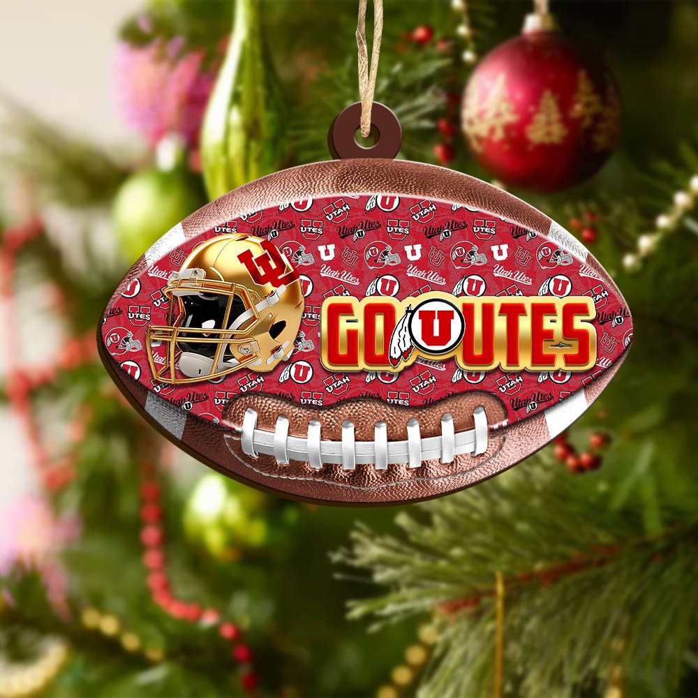Alternative view of Utah Utes Wooden Ornament 2024 Version, Christmas Ornament For Football Fan, Hanging Decor ETHY-53500