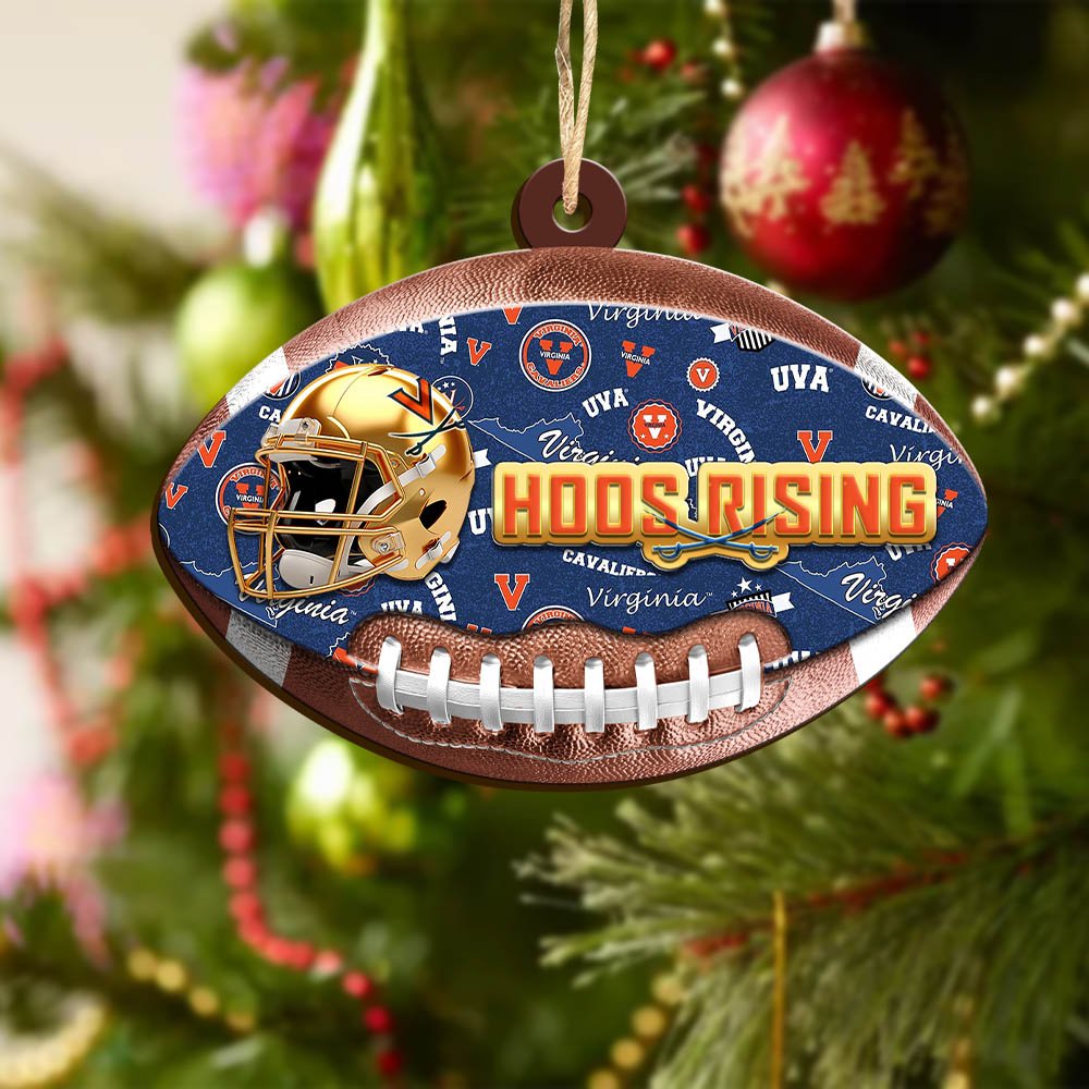 Alternative view of Virginia Cavaliers Wooden Ornament 2024 Version, Christmas Ornament For Football Fan, Hanging Decor ETHY-53500